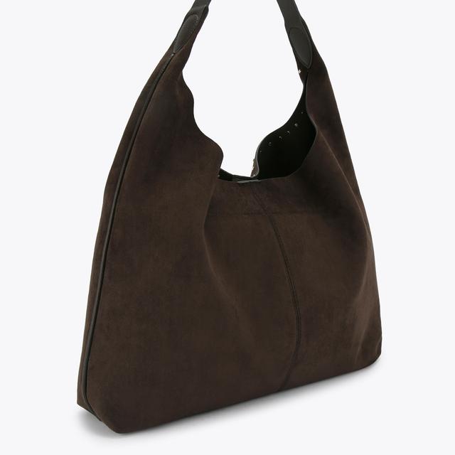 Carvela By Kurt Geiger CINZIA STUDDED SHOULDER Brown Synthetic Shoulder Bag By CARVELA