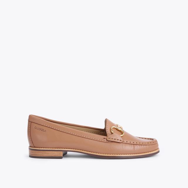 carvela by kurt geiger CLICK 2 Camel Leather Horsebit Loafers by CARVELA COMFORT