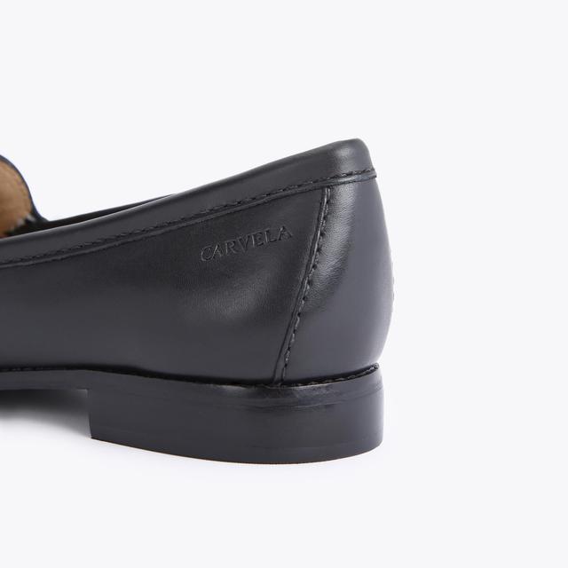 Carvela By Kurt Geiger CLICK Black Leather Loafers By CARVELA COMFORT