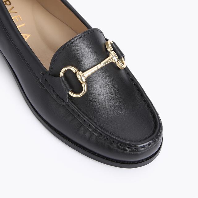 Carvela By Kurt Geiger CLICK Black Leather Loafers By CARVELA COMFORT