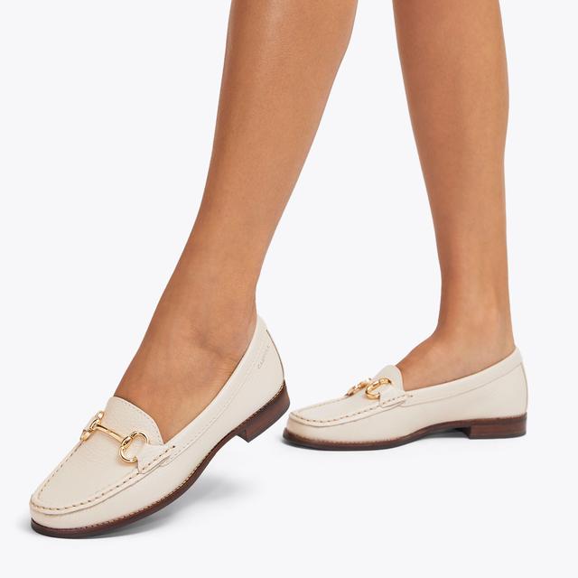 Carvela By Kurt Geiger CLICK Bone Leather Slip On Loafer By CARVELA COMFORT