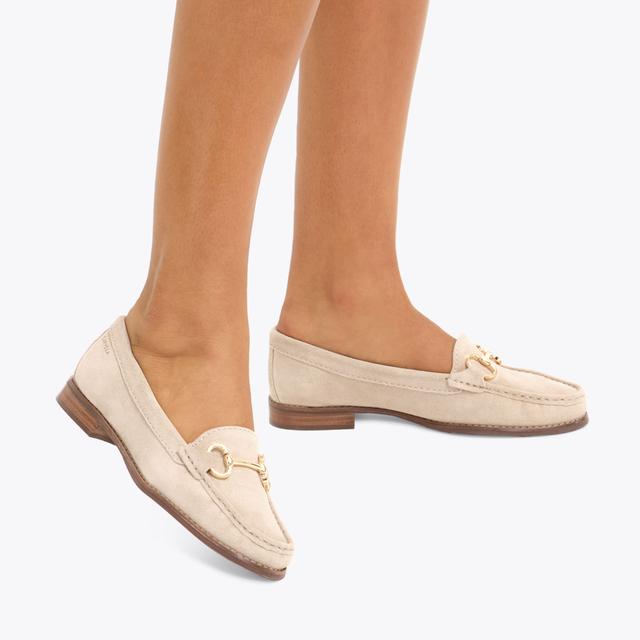 Carvela By Kurt Geiger CLICK Leather Cream Slip On Shoe By CARVELA COMFORT