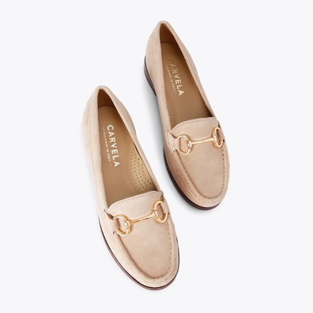 Carvela By Kurt Geiger CLICK Leather Cream Slip On Shoe By CARVELA COMFORT