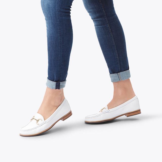 Carvela By Kurt Geiger CLICK White Flat Loafers By CARVELA COMFORT