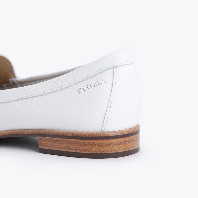 Carvela By Kurt Geiger CLICK White Flat Loafers By CARVELA COMFORT