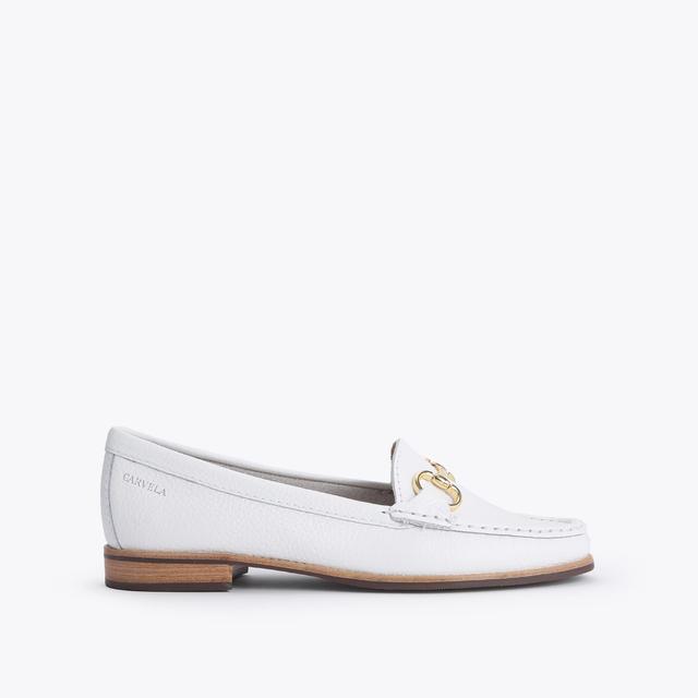 Carvela By Kurt Geiger CLICK White Flat Loafers By CARVELA COMFORT