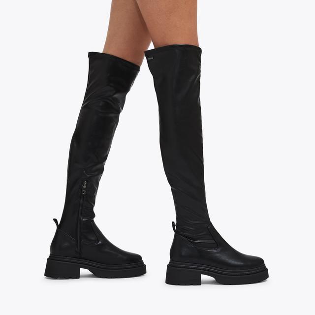 Carvela By Kurt Geiger COLLIDE HIGH OTK Black Knee High Boot By CARVELA