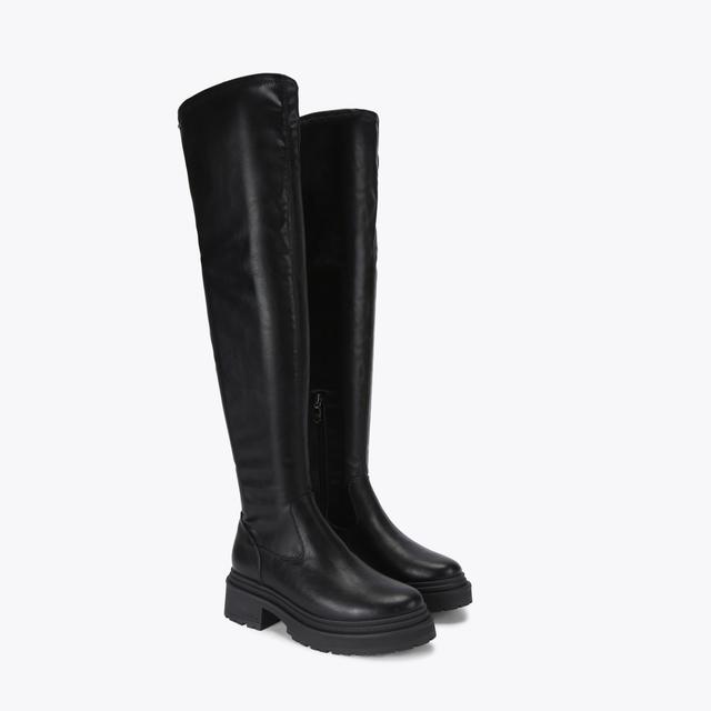 Carvela By Kurt Geiger COLLIDE HIGH OTK Black Knee High Boot By CARVELA
