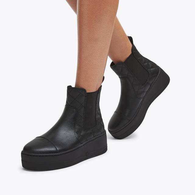 Carvela By Kurt Geiger CONNECTED CHELSEA Black Quilted Ankle Boot By CARVELA