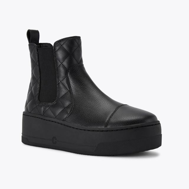 Carvela By Kurt Geiger CONNECTED CHELSEA Black Quilted Ankle Boot By CARVELA