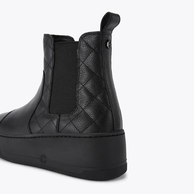 Carvela By Kurt Geiger CONNECTED CHELSEA Black Quilted Ankle Boot By CARVELA