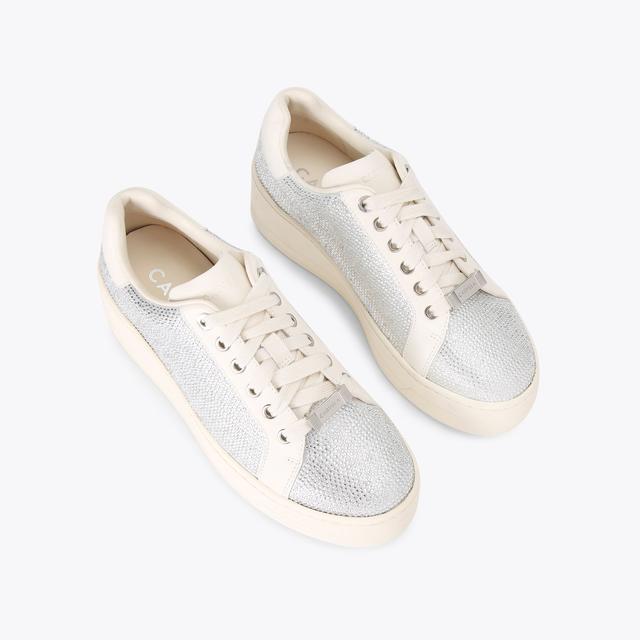 Carvela By Kurt Geiger CONNECTED JEWEL White Crystal Trainers By CARVELA