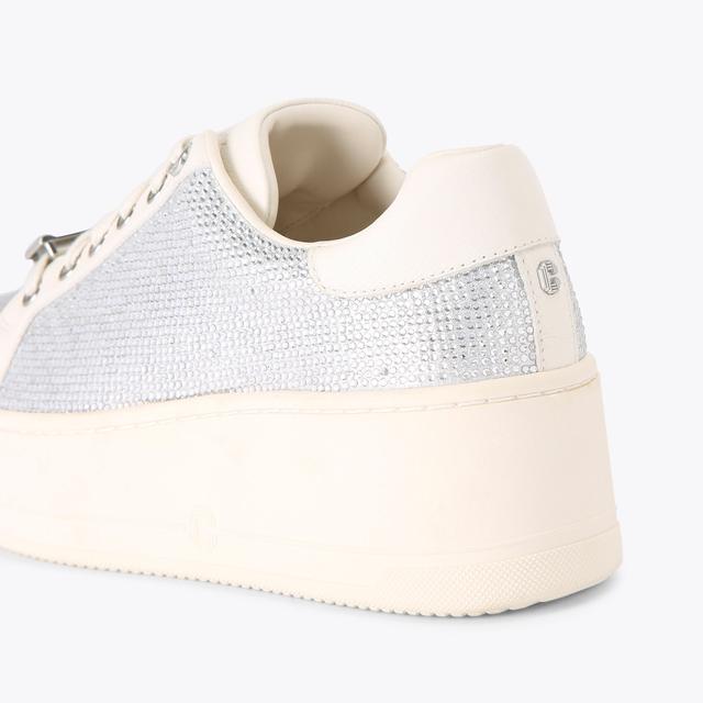 Carvela By Kurt Geiger CONNECTED JEWEL White Crystal Trainers By CARVELA