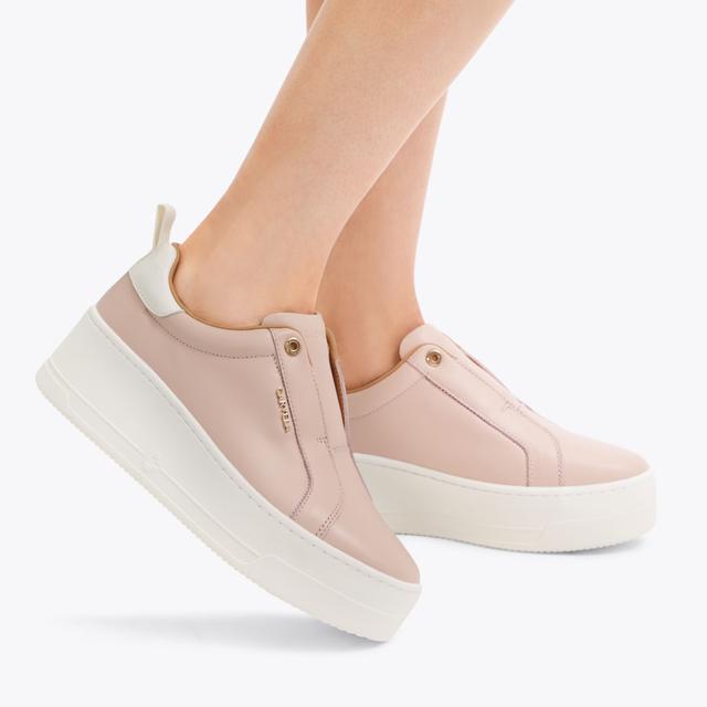 Carvela By Kurt Geiger CONNECTED LACELESS Pink Laceless Trainer By CARVELA