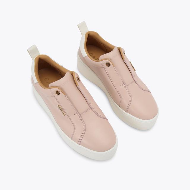 Carvela By Kurt Geiger CONNECTED LACELESS Pink Laceless Trainer By CARVELA
