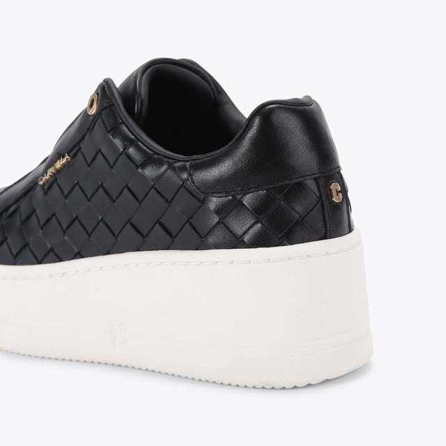 Carvela By Kurt Geiger CONNECTED LACELESS WEAVE Black Woven Trainers By CARVELA