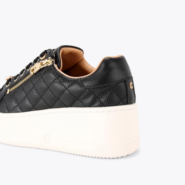 Carvela By Kurt Geiger CONNECTED ZIP Black Leather Trainers By CARVELA