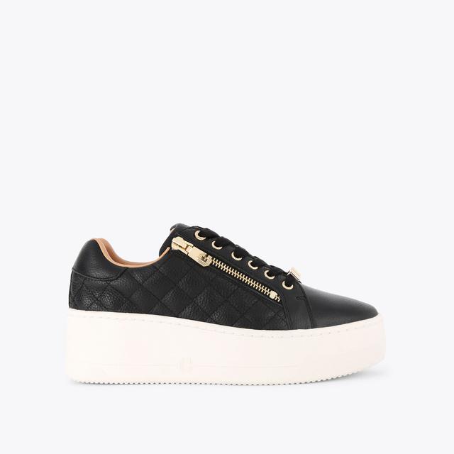 carvela by kurt geiger CONNECTED ZIP Black Leather Trainers by CARVELA
