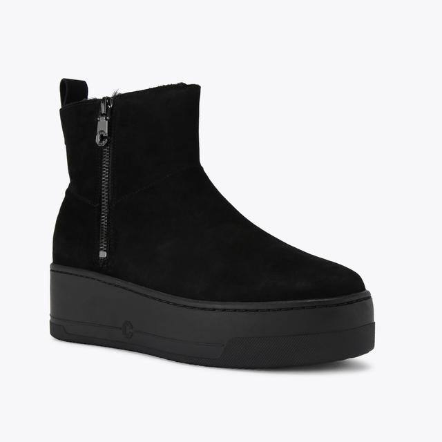 Carvela By Kurt Geiger CONNECTED ZIP CHELSEA Black Suede Ankle Boot By CARVELA