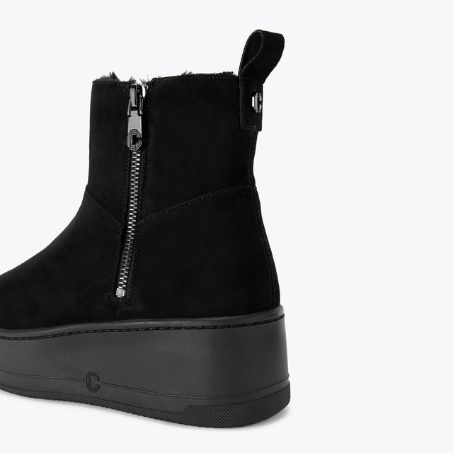 Carvela By Kurt Geiger CONNECTED ZIP CHELSEA Black Suede Ankle Boot By CARVELA