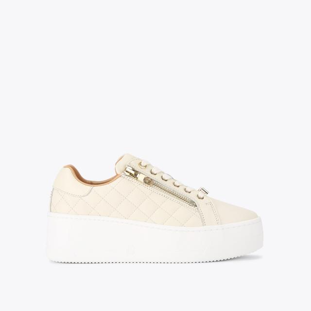 carvela by kurt geiger CONNECTED ZIP Cream Zip Up Trainers by CARVELA