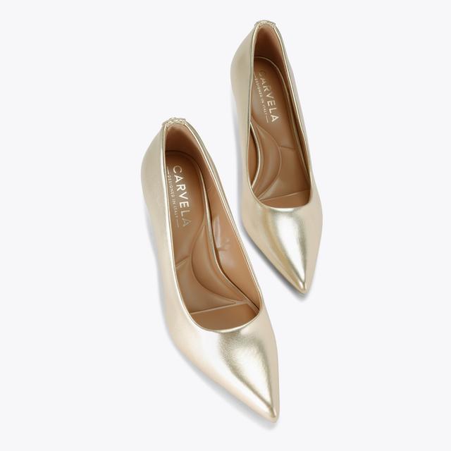 Carvela By Kurt Geiger CORLETTA COURT Gold Court Heel By CARVELA