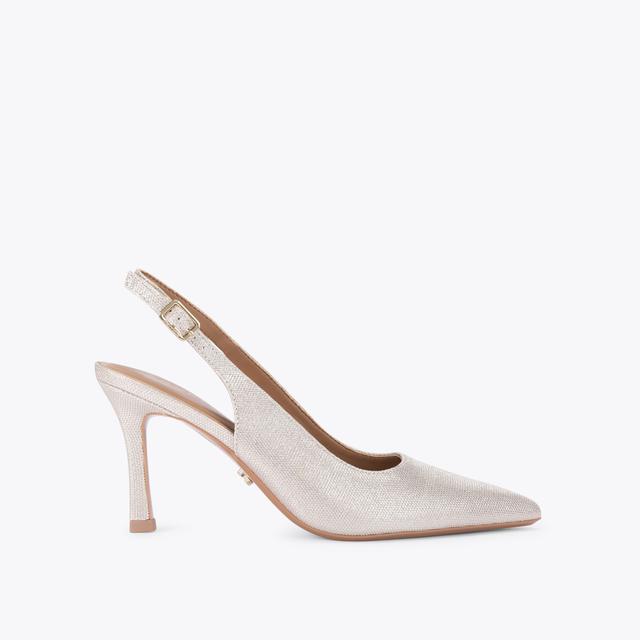 carvela by kurt geiger CORLETTA SLING COURT Fabric Champagne Slingback Heel by CARVELA