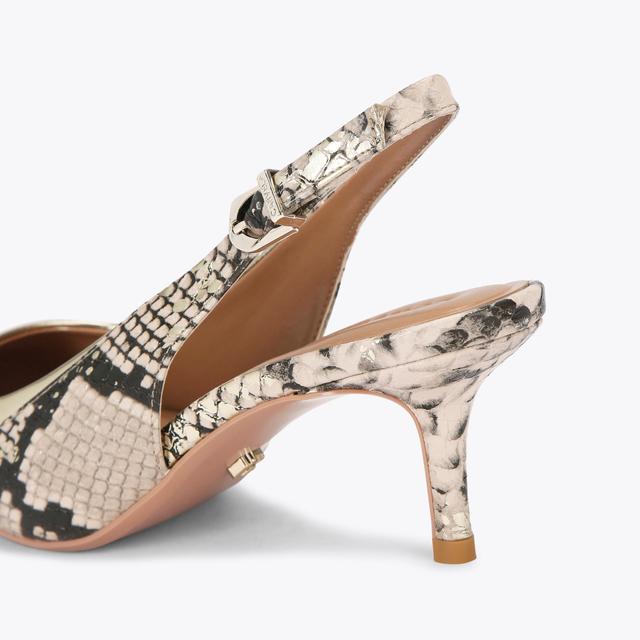 Carvela By Kurt Geiger COUNTESS Snake Print Slingback Heels By CARVELA