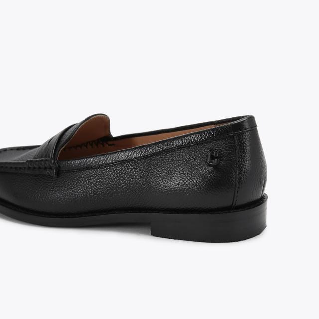 Carvela By Kurt Geiger CRACKLE Black Textured Leather Loafers By CARVELA COMFORT