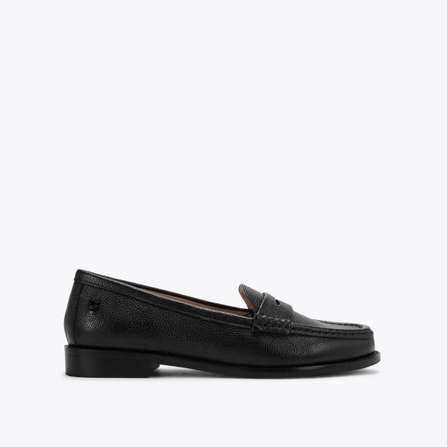 carvela by kurt geiger CRACKLE Black Textured Leather Loafers by CARVELA COMFORT