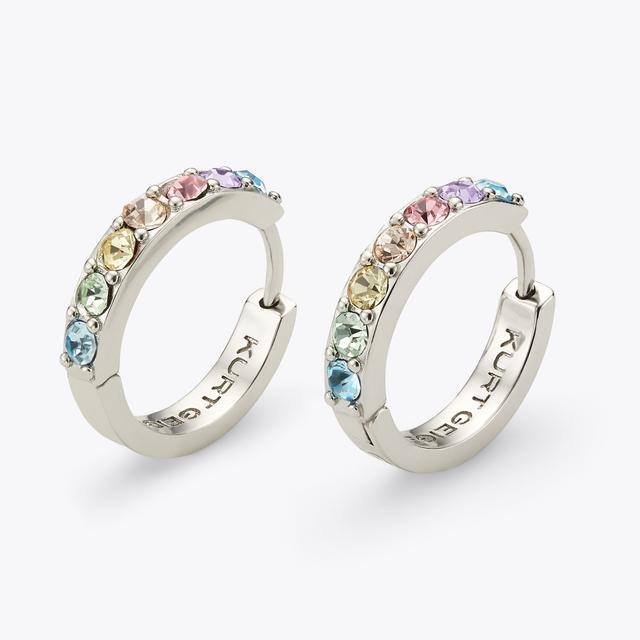 carvela by kurt geiger CRYSTAL HUGGIE HOOPS Pastel Hoop Earrings by KURT GEIGER LONDON