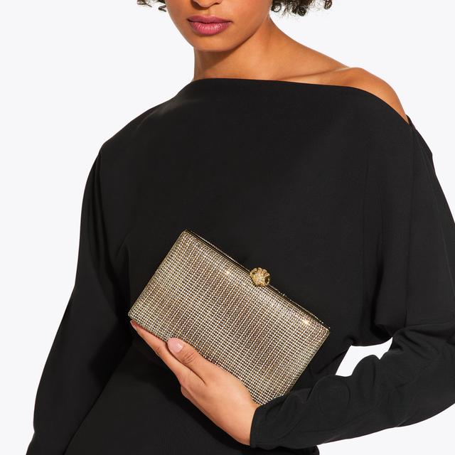 Carvela By Kurt Geiger CRYSTAL KENSINGTON CLUTCH Houndstooth Crystal Clutch Bag By KURT GEIGER LONDON