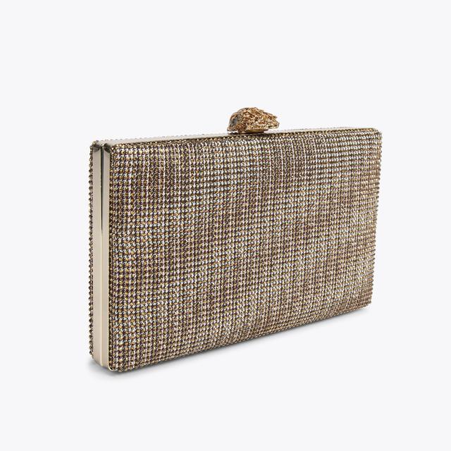 Carvela By Kurt Geiger CRYSTAL KENSINGTON CLUTCH Houndstooth Crystal Clutch Bag By KURT GEIGER LONDON