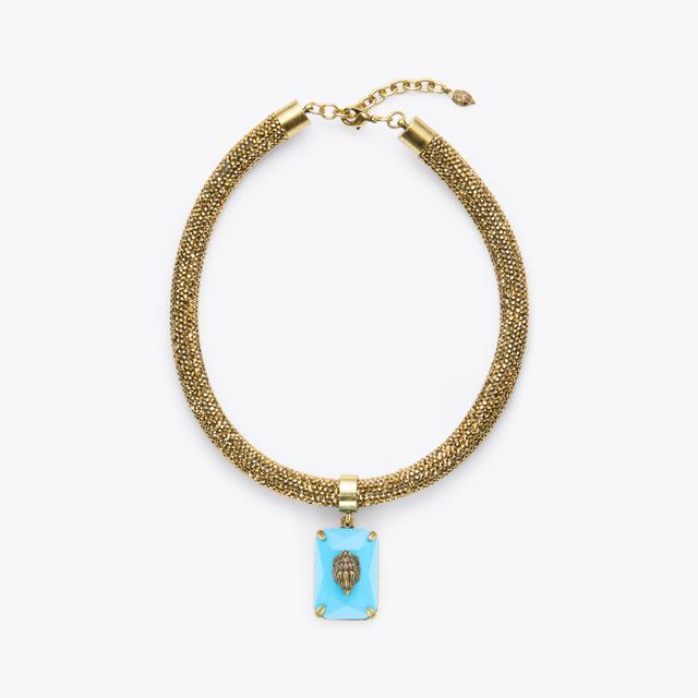 carvela by kurt geiger CRYSTAL ROPE NECKLACE Brass Crystal Chain by KURT GEIGER LONDON