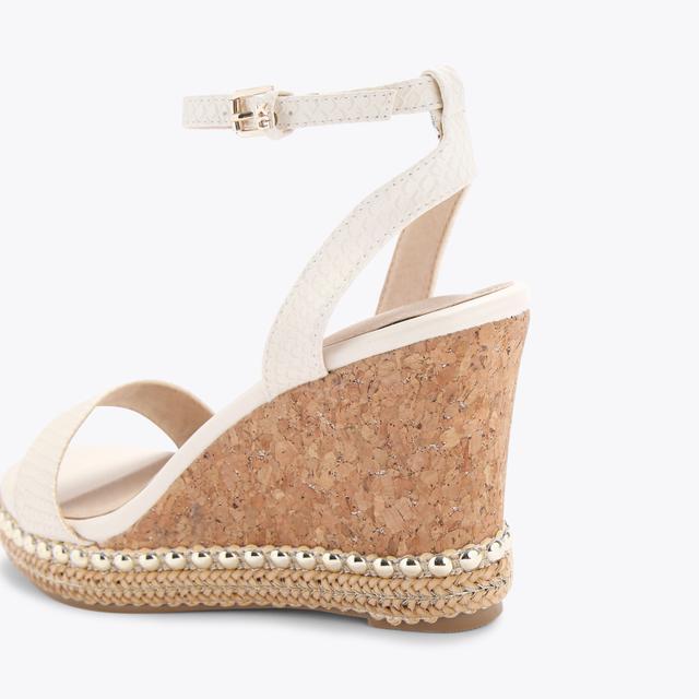 Carvela By Kurt Geiger DARLING Bone Lizard Wedge Heel By KG KURT GEIGER