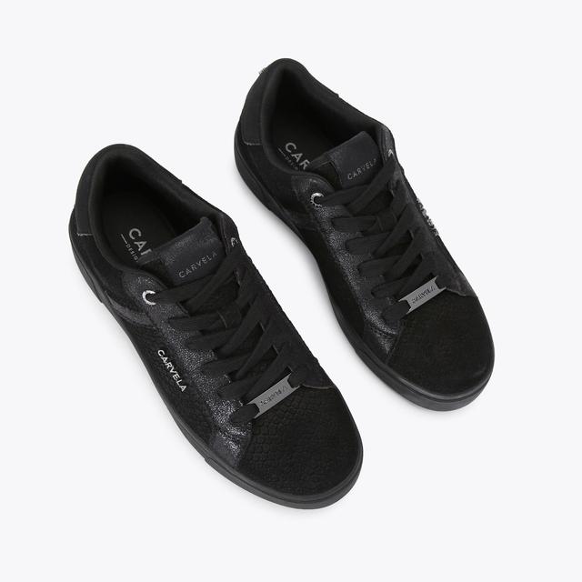Carvela By Kurt Geiger DAZE Black Textured Sneakers By CARVELA