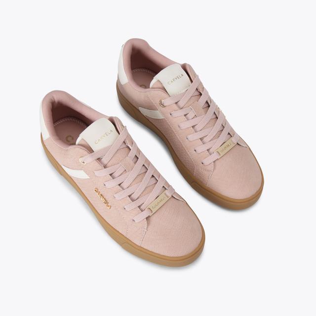 Carvela By Kurt Geiger DAZE GUM Pink Snake Lace Up Trainer By CARVELA