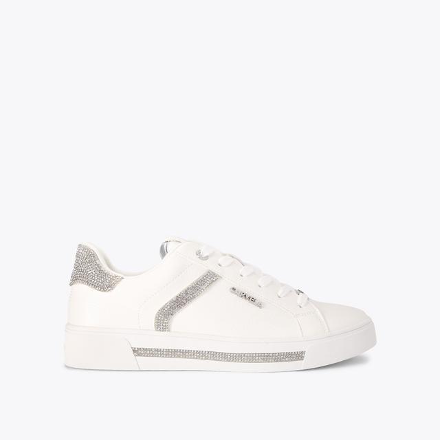 carvela by kurt geiger DAZE JEWEL White Lace Up Trainers by CARVELA