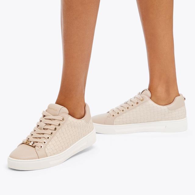 Carvela By Kurt Geiger DAZE WEAVE Taupe Woven Trainer By CARVELA