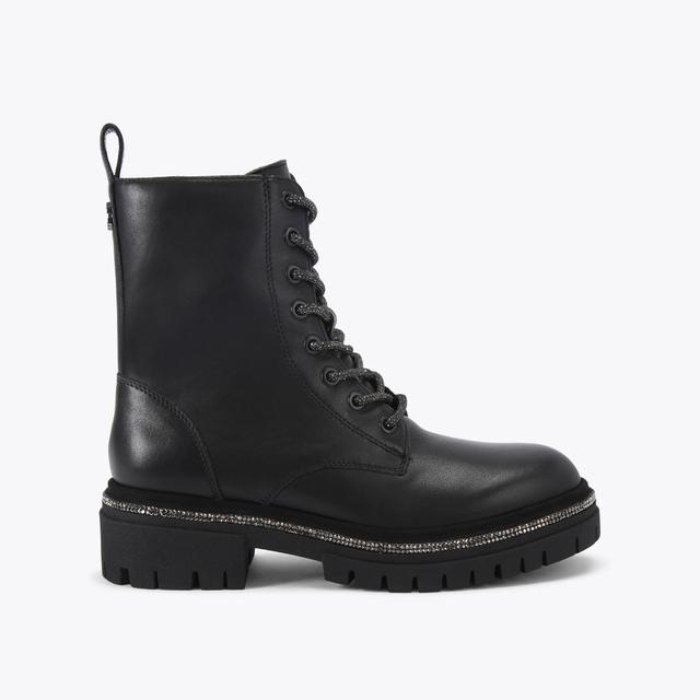 carvela by kurt geiger DAZZLE LACE UP Black Leather Glitter Laces by CARVELA carvela by kurt geiger DAZZLE LACE UP Black Leather Glitter Laces by CARVELA