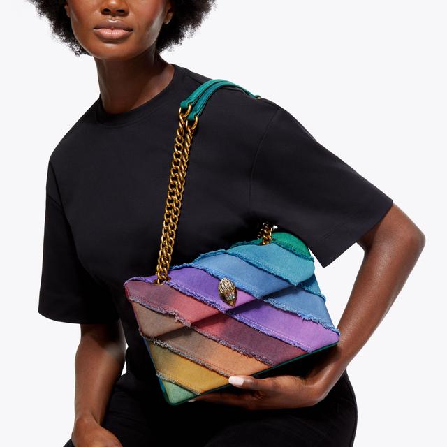 Carvela By Kurt Geiger DENIM KENSINGTON BAG L Denim Dyed Shoulder Bag By KURT GEIGER LONDON