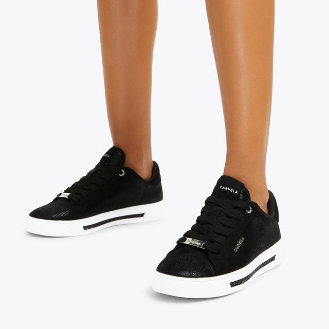 Carvela By Kurt Geiger DIAMOND Black Lizard Trainer By CARVELA