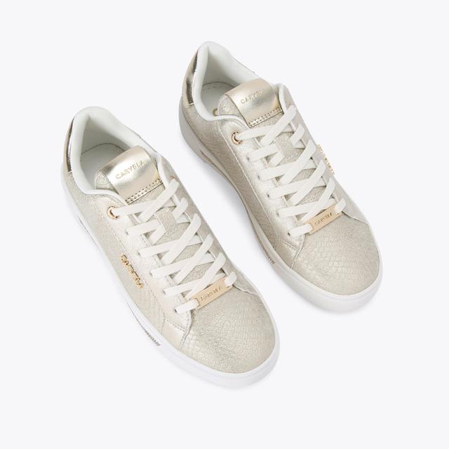 Carvela By Kurt Geiger DIAMOND Gold Snake Print Trainer By CARVELA