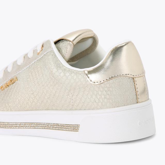 Carvela By Kurt Geiger DIAMOND Gold Snake Print Trainer By CARVELA