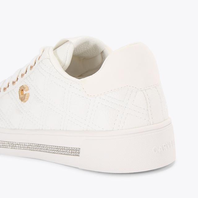 Carvela By Kurt Geiger DIAMOND QUILT White Quilted Trainers By CARVELA