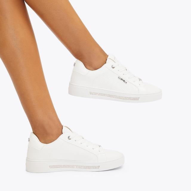 Carvela By Kurt Geiger DIAMOND White Lizard Trainer By CARVELA