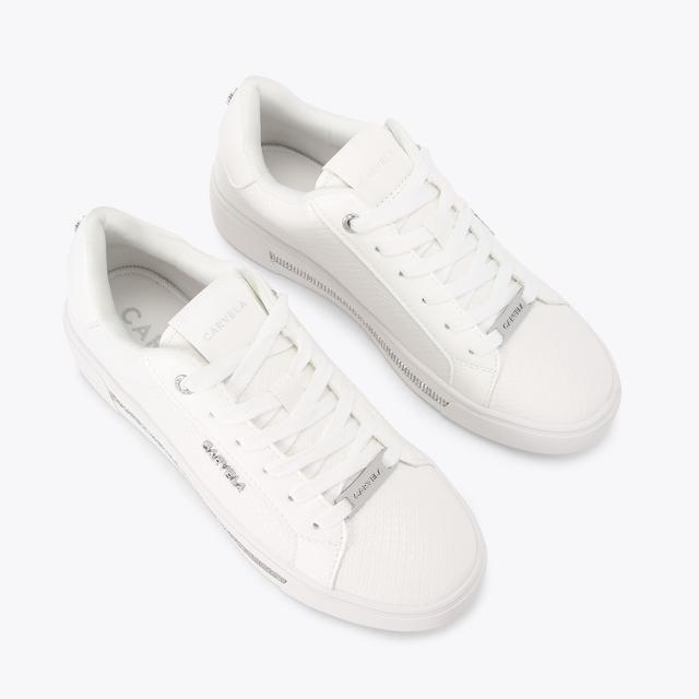 Carvela By Kurt Geiger DIAMOND White Lizard Trainer By CARVELA