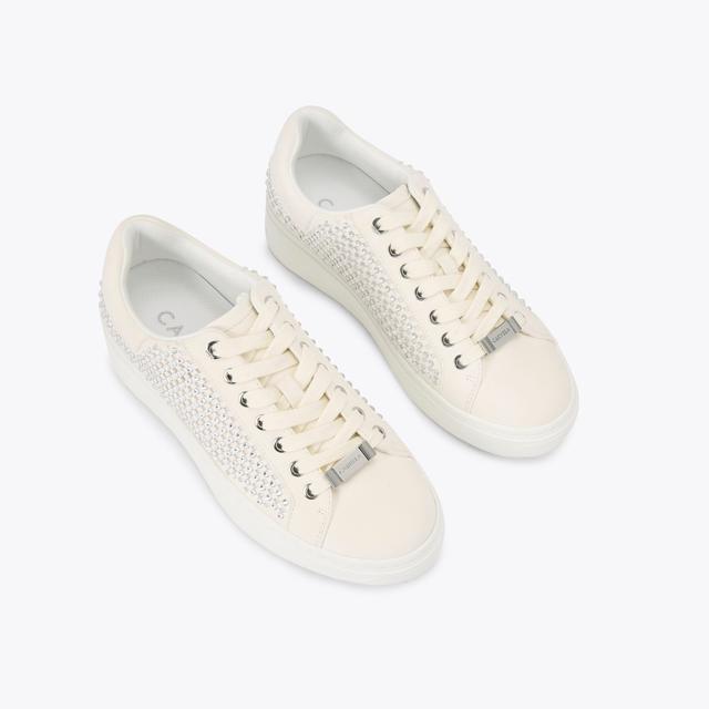 Carvela By Kurt Geiger DREAM JEWEL White Crystal Trainers By CARVELA