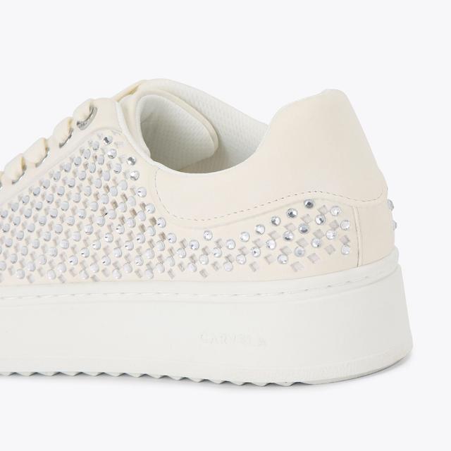 Carvela By Kurt Geiger DREAM JEWEL White Crystal Trainers By CARVELA