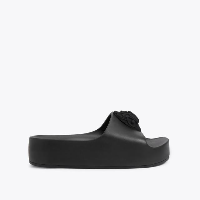 carvela by kurt geiger EAGLE CHUNKY SLIDE Black Slide On Sandals by KURT GEIGER LONDON